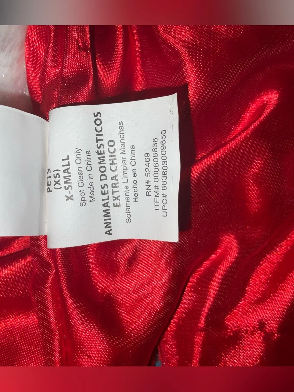2pc Red Santa pet nwot loose stock pet Costume & xs smallwith Snowflake Accent
